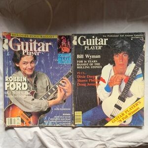 Guitar Player Magazine Set with Robben Ford and‎ Bill Wyman Covers ,Vintage